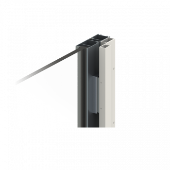 Speciális síkmágnes rendszer kifele nyíló műanyag ajtóra, 2 ellenoldalt rögzítő konzollal - Jobbos