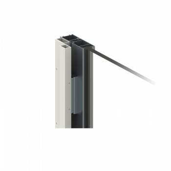 Speciális síkmágnes rendszer kifele nyíló műanyag ajtóra, 2 ellenoldalt rögzítő konzollal - Balos