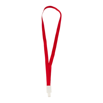 Pass-tartó nyakbaakasztó szalag - 16 mm széles - piros
