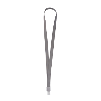 Pass-tartó nyakbaakasztó szalag - 16 mm széles - szürke