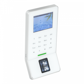 Biometrikus-, RFID olvasó és kódzár kijelzővel, tasztatúrával beltérre - EM - fehér