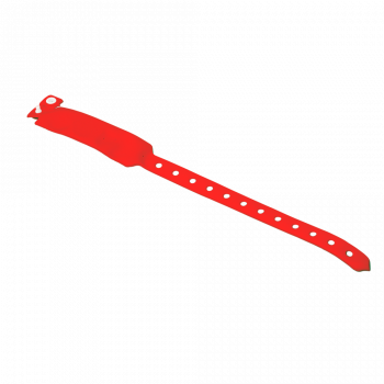 OUTLET: Egyszer használatos RFID karkötő EM4100 (125kHz) chippel - piros