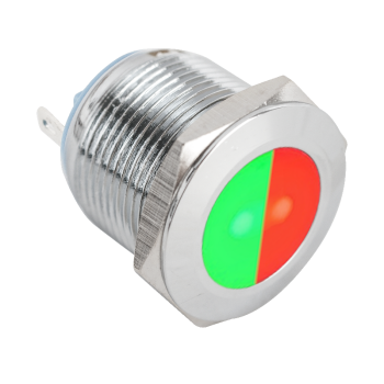 Állapotjelző LED két színű 19mm átmérővel