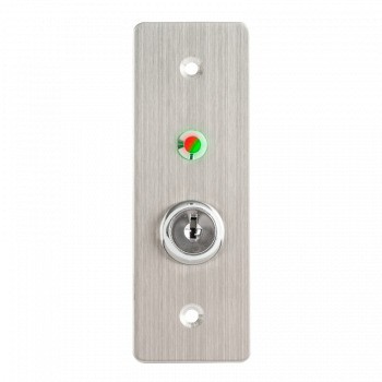 LED-es kétállású kulcsos kapcsoló 115x40 pajzzsal NO/NC - piros/zöld