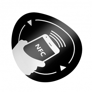 NFC antimetal matrica NXP NTAG213 chippel (13,56MHz) - fekete