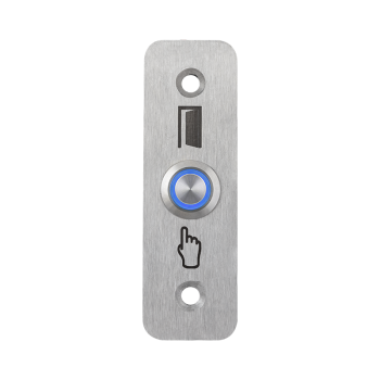 LED-es mikrokapcsolós nyomógomb pajzzsal - NO - kék - cseppálló (IP65)