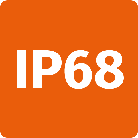 IP68-as védelmi mutatóval rendelkezik.
